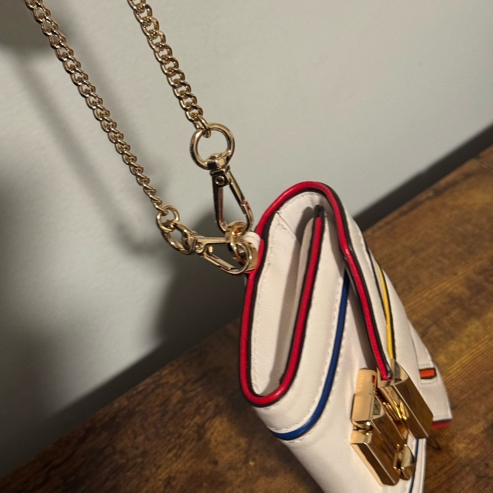 MICHAEL Michael Kors Whitney Small Rainbow Quilted Leather Chain Wallet. - Picture 7 of 7